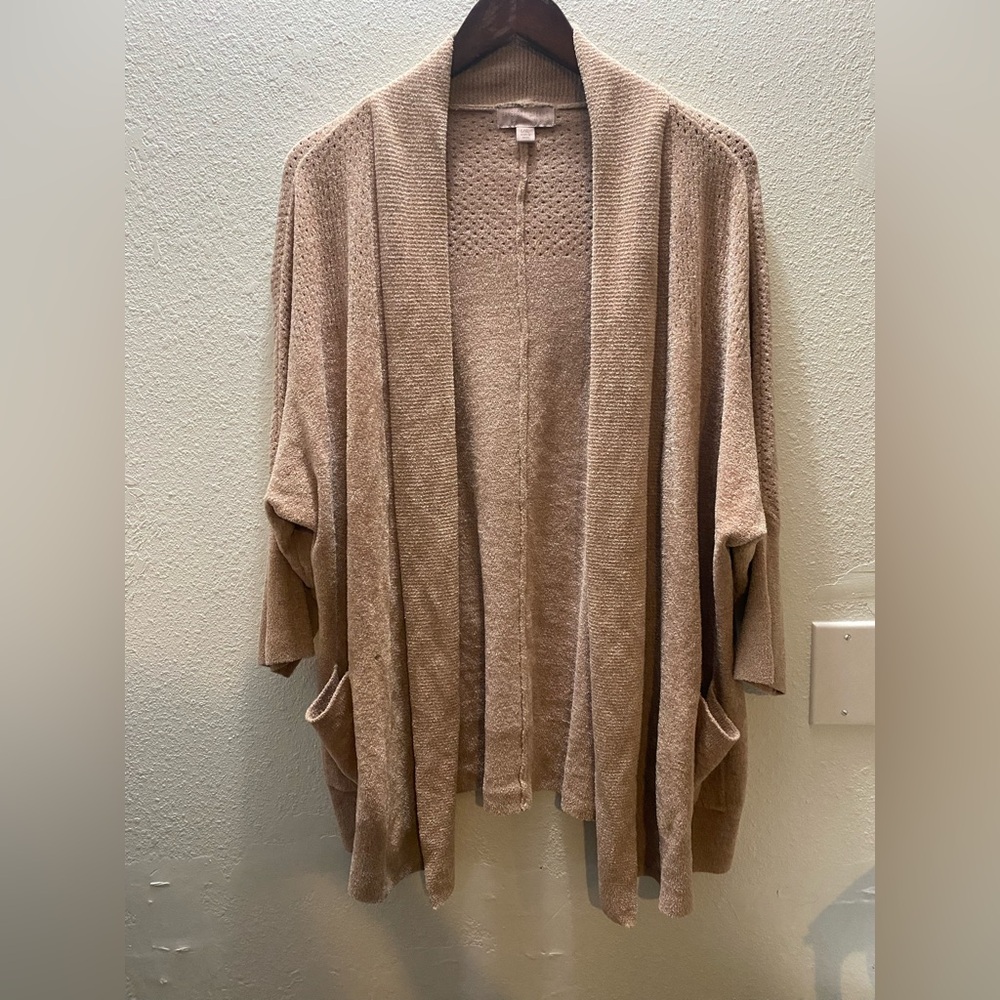 Barefoot‎ Dreams Women's L/XL Cozy Chic Ultra Lite Peach Cardigan